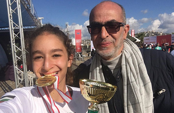 Miss Rim Mohammad Taha won the Ghazieh Marathon Prize