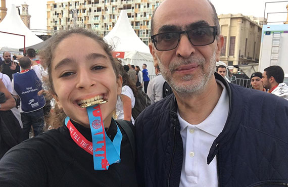 Miss Rim Mohammad Taha won the Beirut Marathon Prize